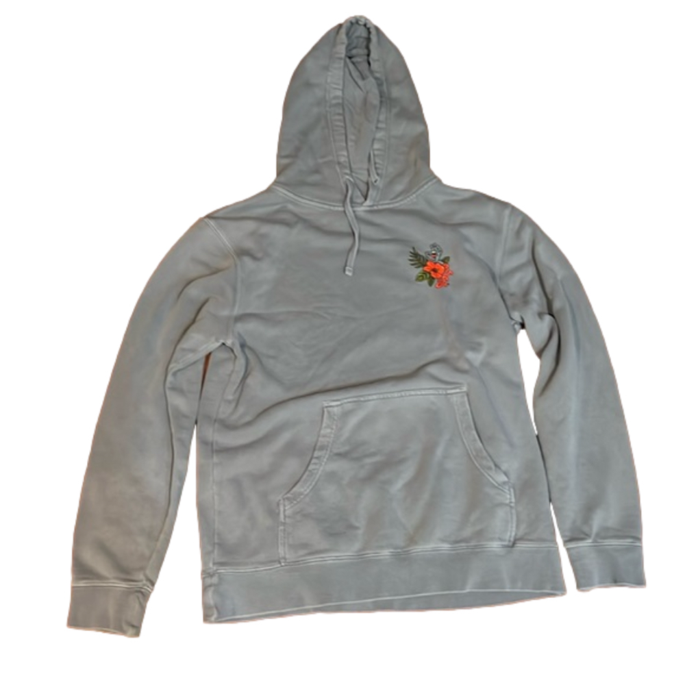 Santa Cruz blue size medium men’s hoodie with orange floral graphic
